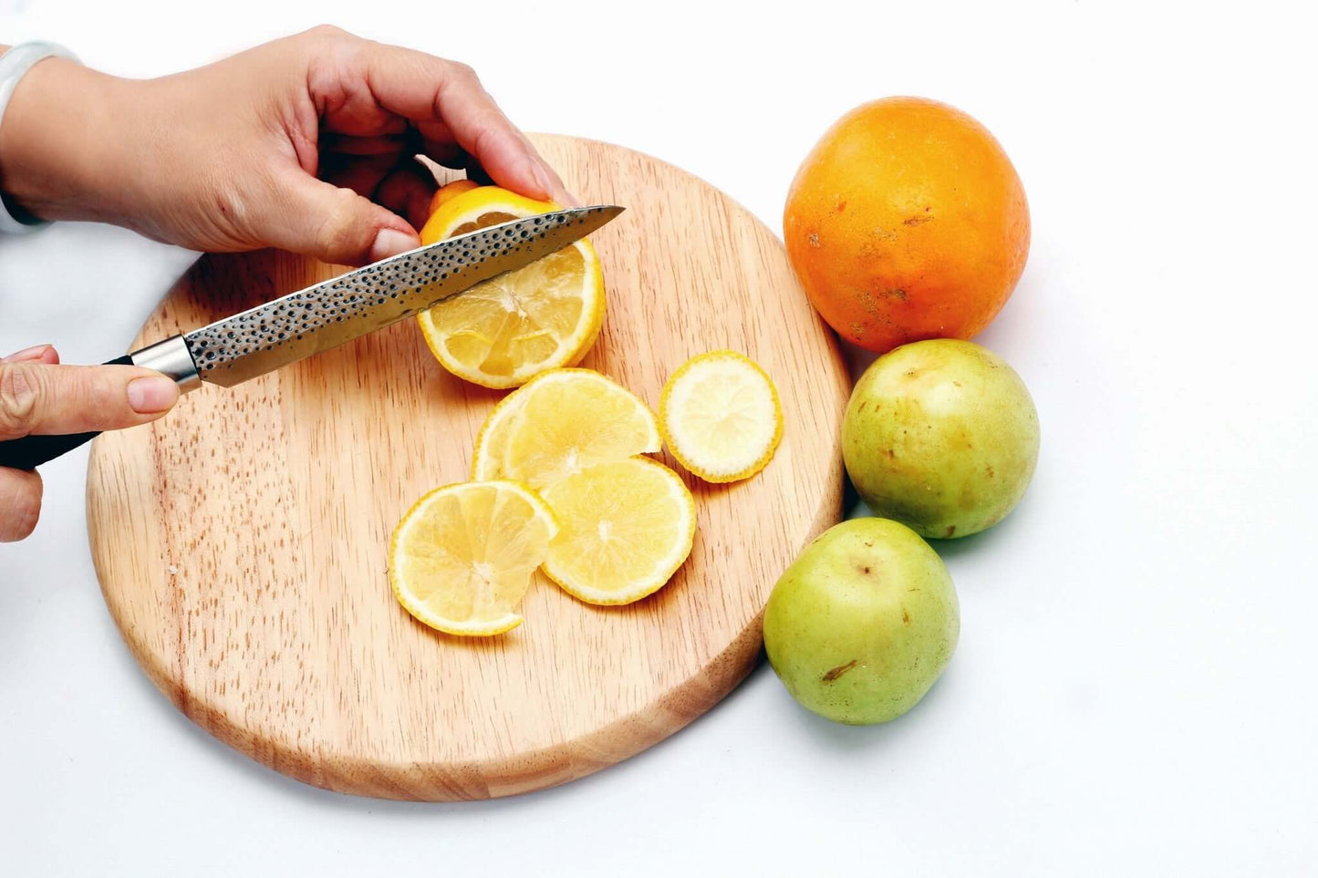 Embossed Hammered Blades 3 Piece Knife Set